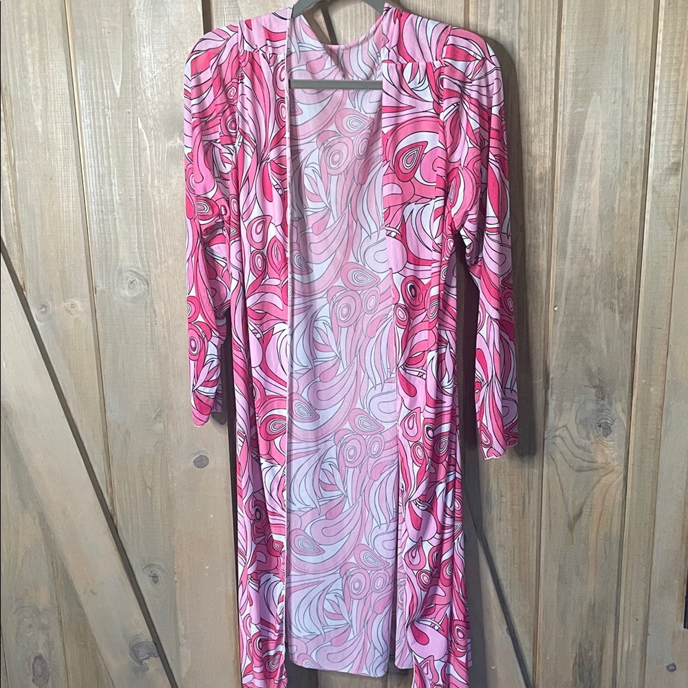 Source Unknown Pink Swirl Swim Coverup